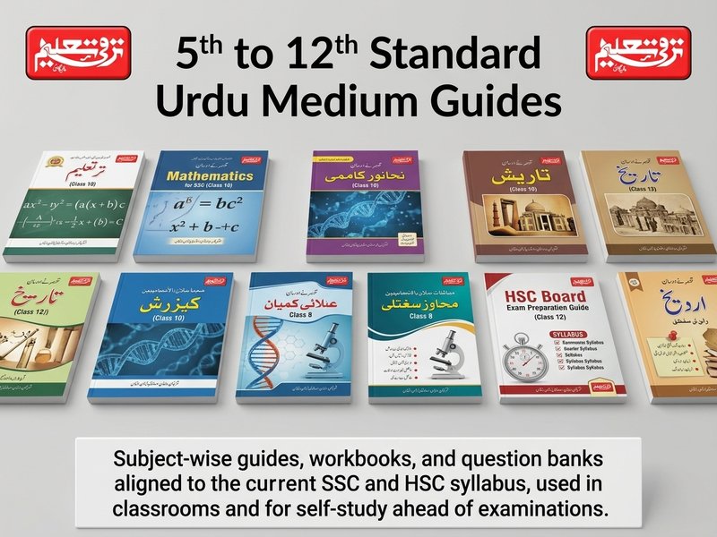 5th to 12th Standard Urdu Medium Guides - Taraqqui-e-Taleem